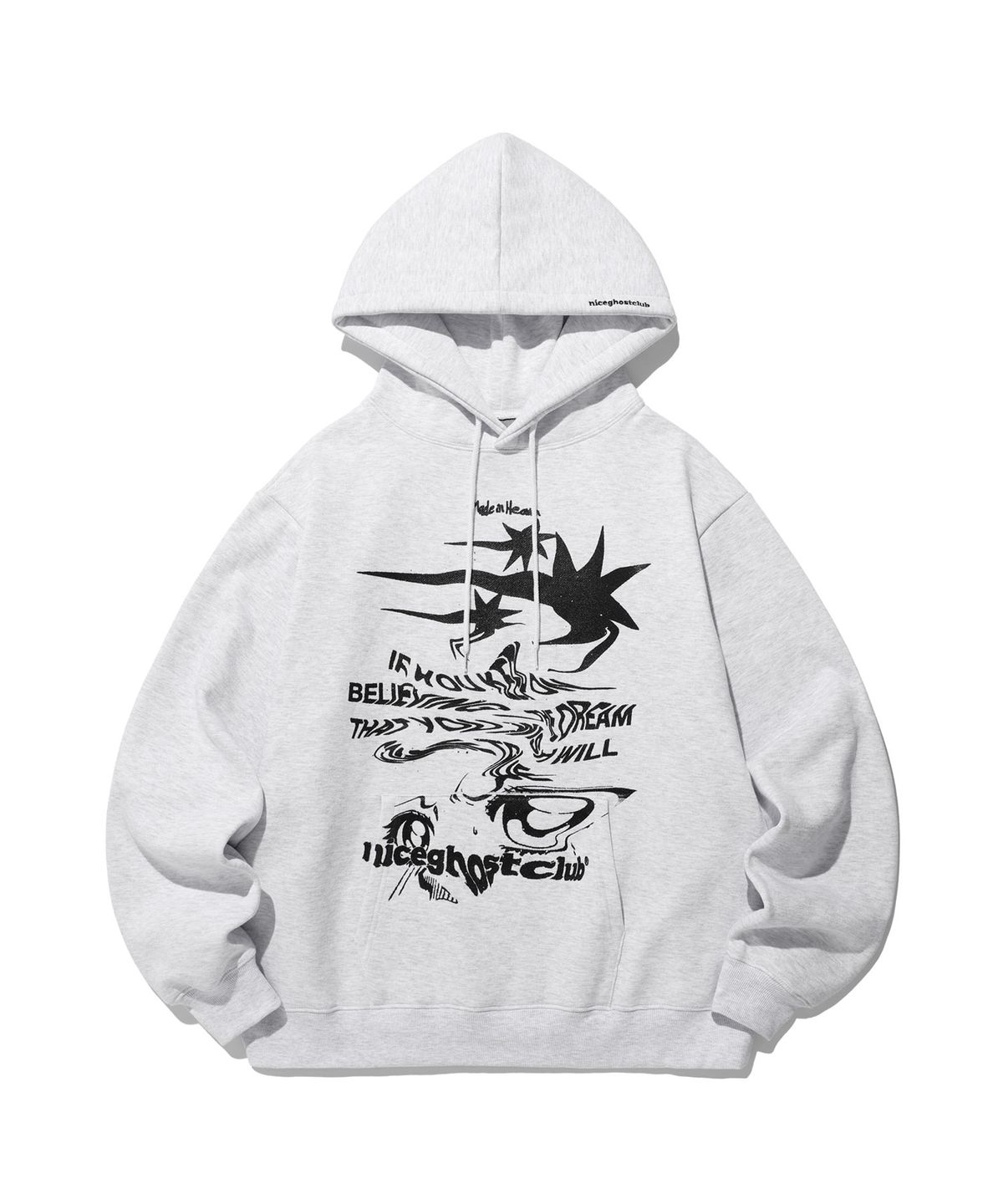 나이스고스트클럽(NICEGHOSTCLUB) TORNADO LOGO HOODIE_LIGHT GREY(NG2DFUM417A)