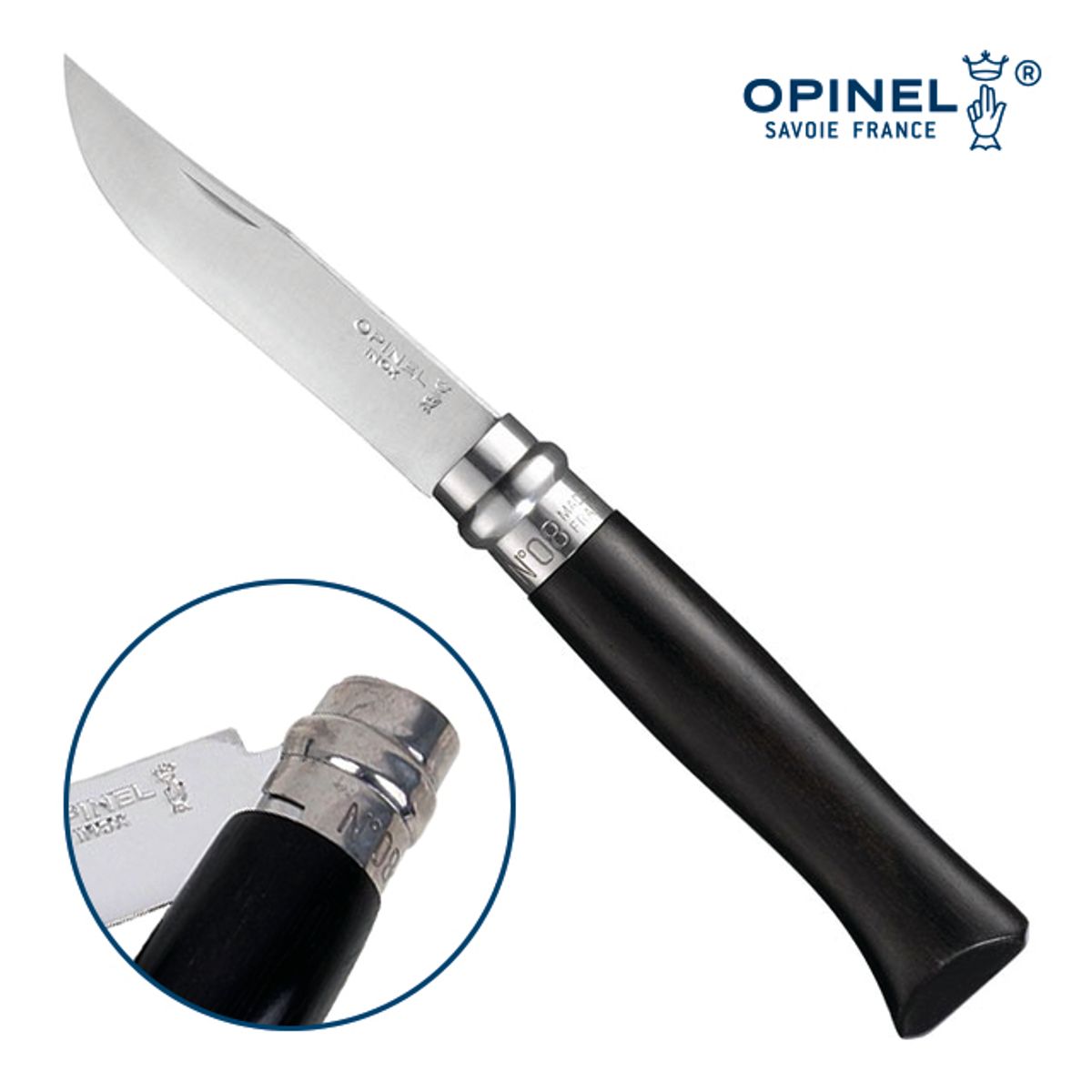 오피넬(OPINEL) 프랑스 캠핑 나이프  클래식 8번 에보니 흑단