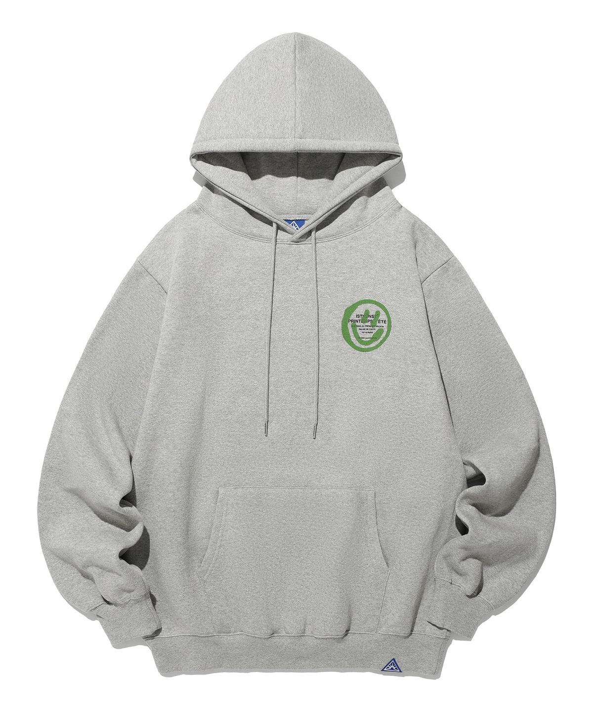 이스트쿤스트(ISTKUNST) LOGO&SMILEY HOODIE_GREY(IK2DFMM400A)