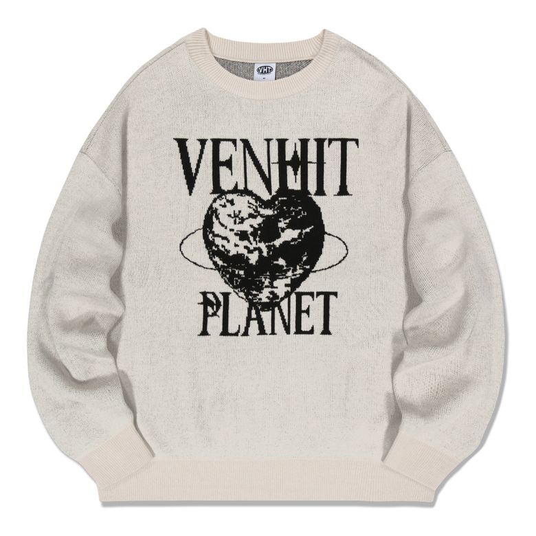 BLACK PLANET 자카드 니트[IVORY]