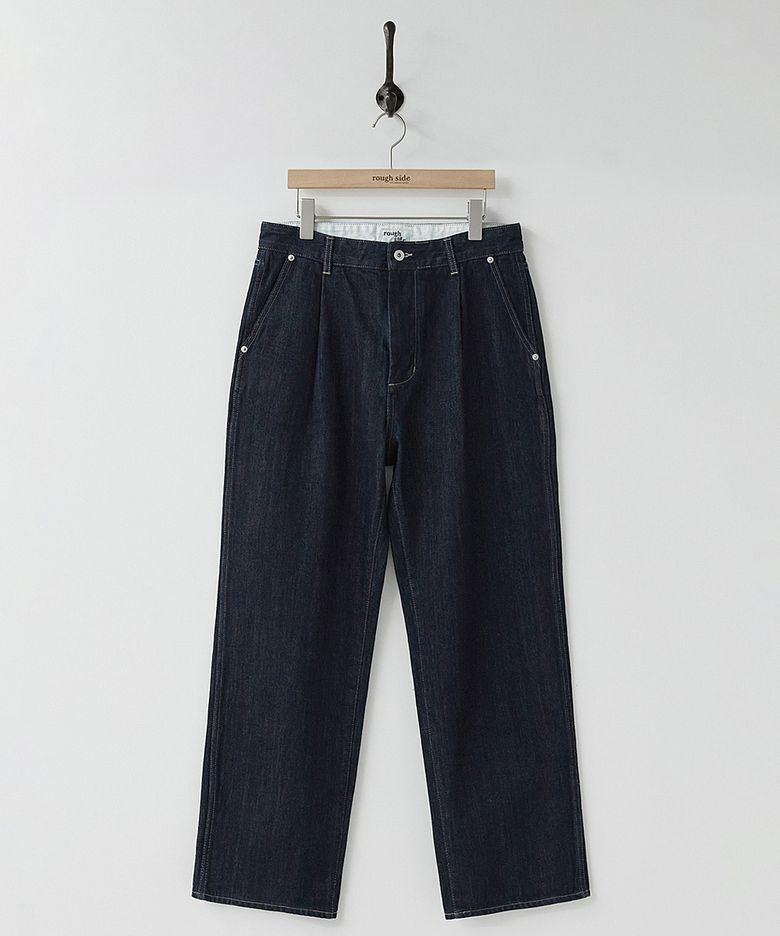 Drape Denim Pants One Washed
