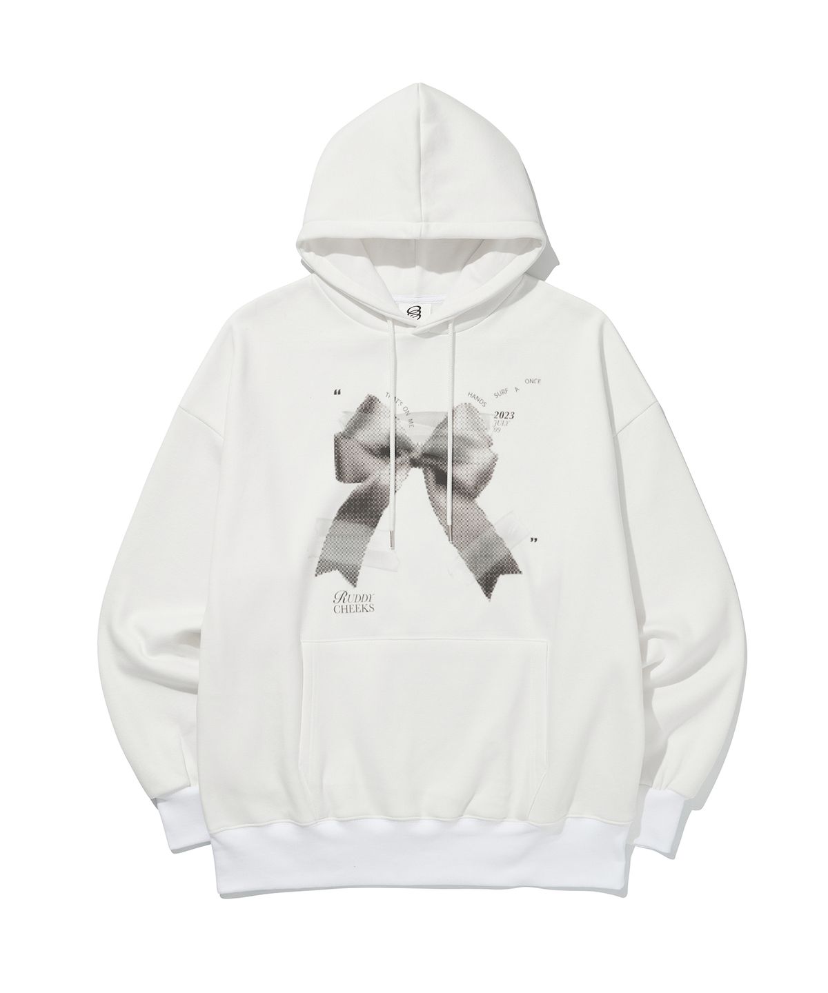 아이필블루씨에스엠(IFEELBLUECSM) Ribbon Taping HOODIE [2Color]