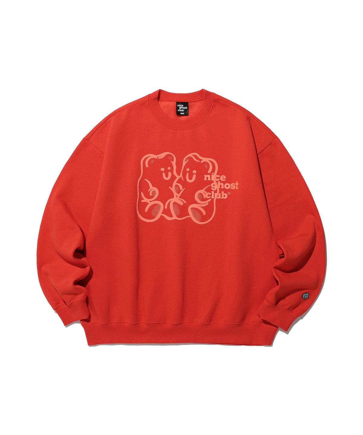 나이스고스트클럽(NICEGHOSTCLUB) GUMMY BEAR & LOGO SWEATSHIRTS_ORANGE(NG2DFUM440A)