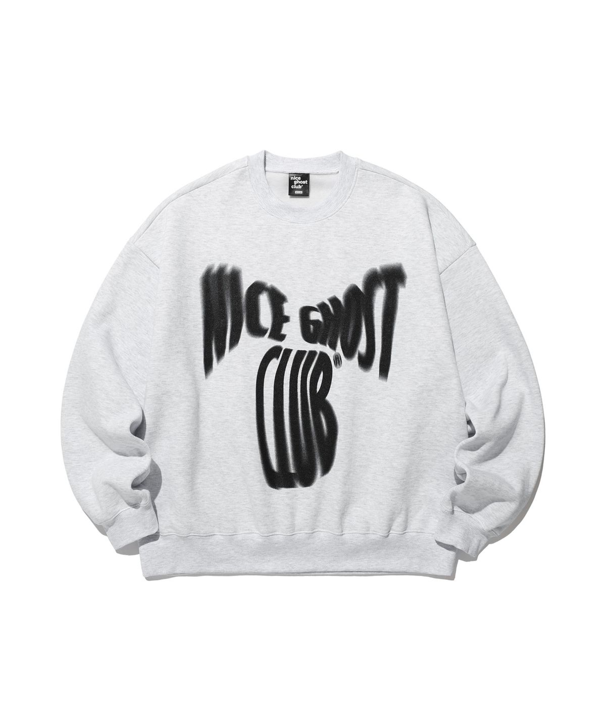 나이스고스트클럽(NICEGHOSTCLUB) SCREAM LOGO SWEATSHIRTS_LIGHT GREY(NG2DFUM450A)