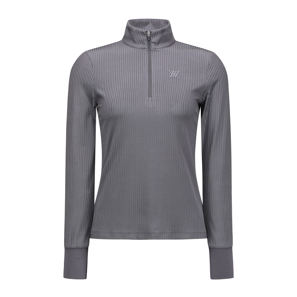 어뉴골프(ANEW GOLF) WOMEN ZIPPER POINT GOLGI LONG T-SHIRT_GR