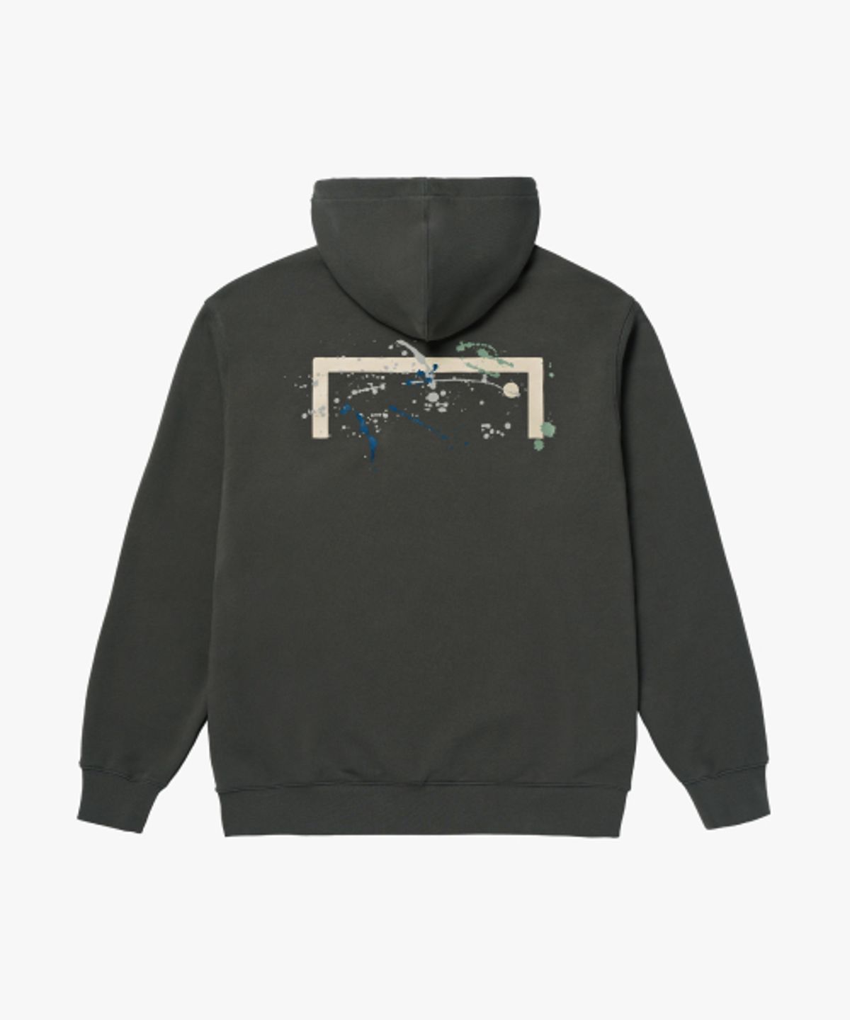 골스튜디오(GOALSTUDIO) ESSENTIAL BIG LOGO PAINTED HOODIE-CHARCOAL