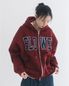 FLOWER ZIP UP HOOD(WINE)