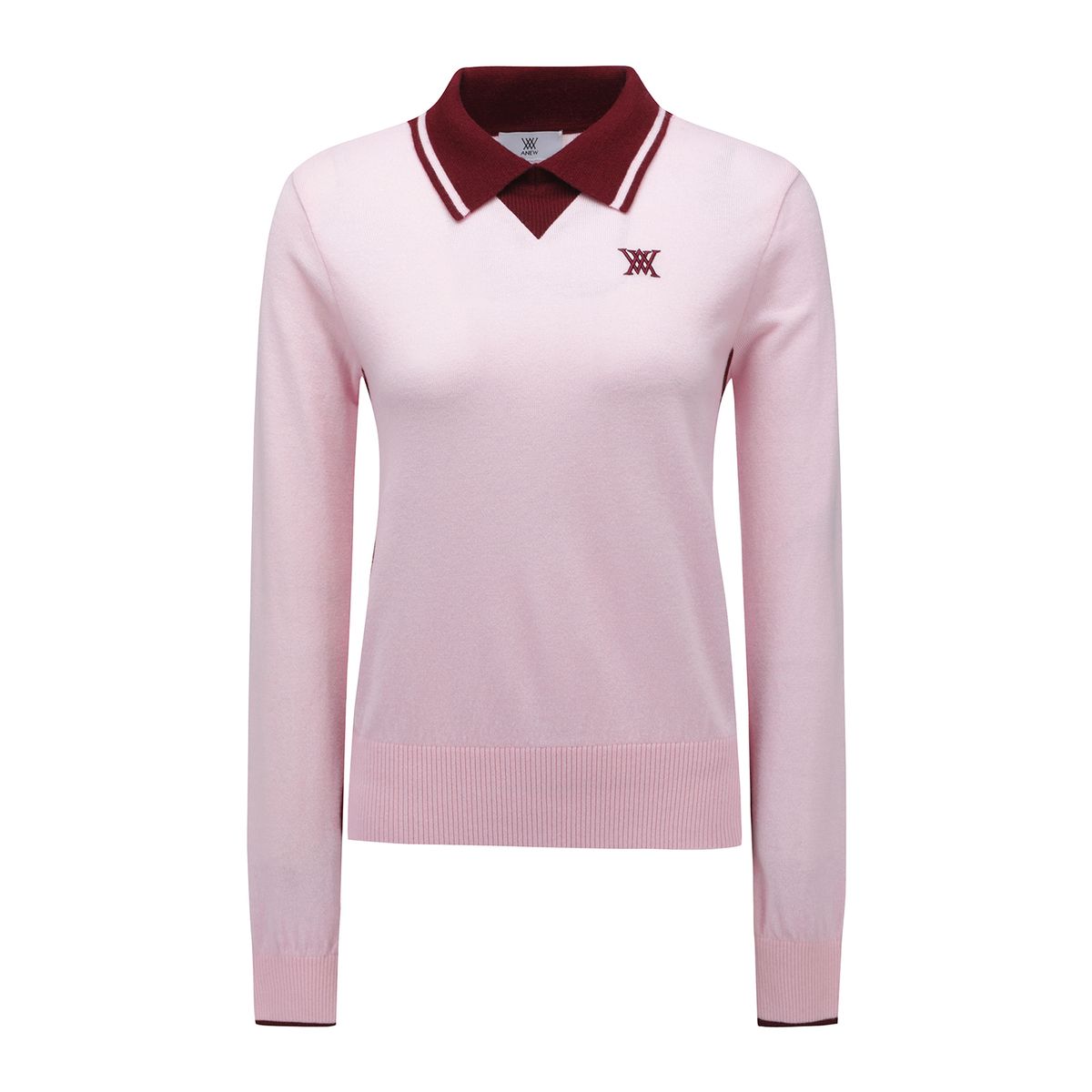 어뉴골프(ANEW GOLF) WOMEN COLLARED PSWEATER_PI