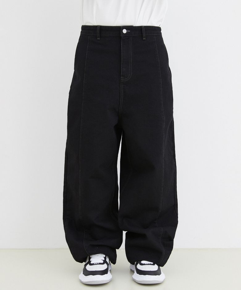 MAXI FILO DENIM PANTS Black