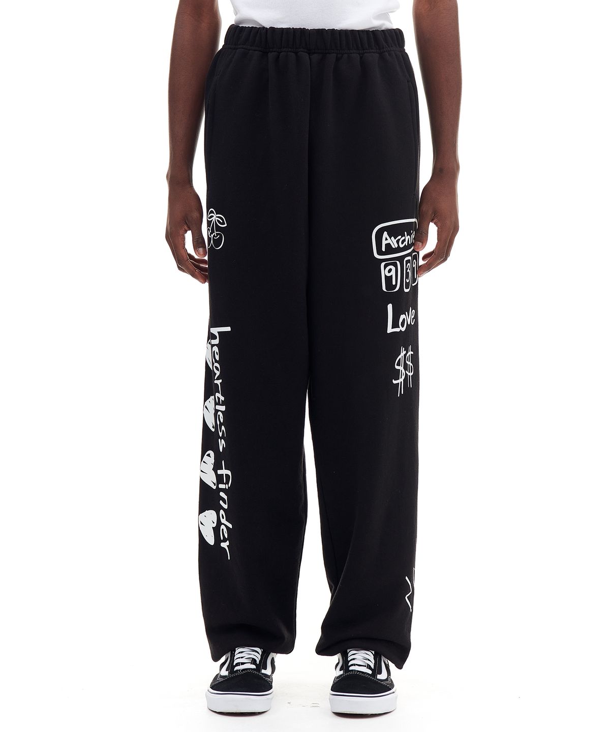 아카이브 볼드(ARCHIVE BOLD) DOODLE SWEAT PANTS (BLACK)