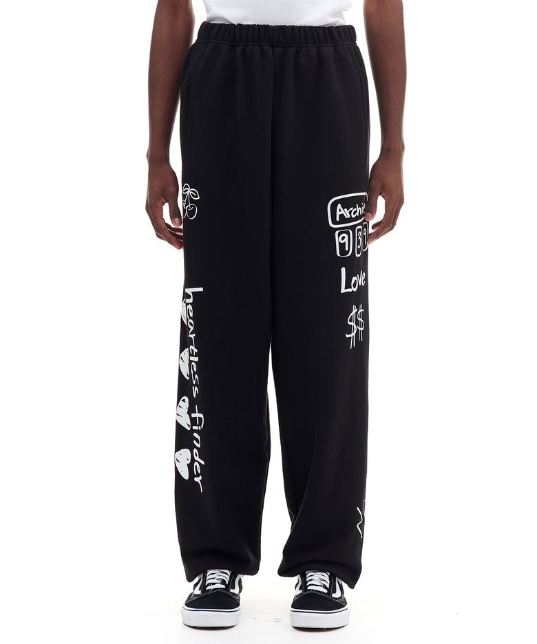 DOODLE SWEAT PANTS (BLACK)