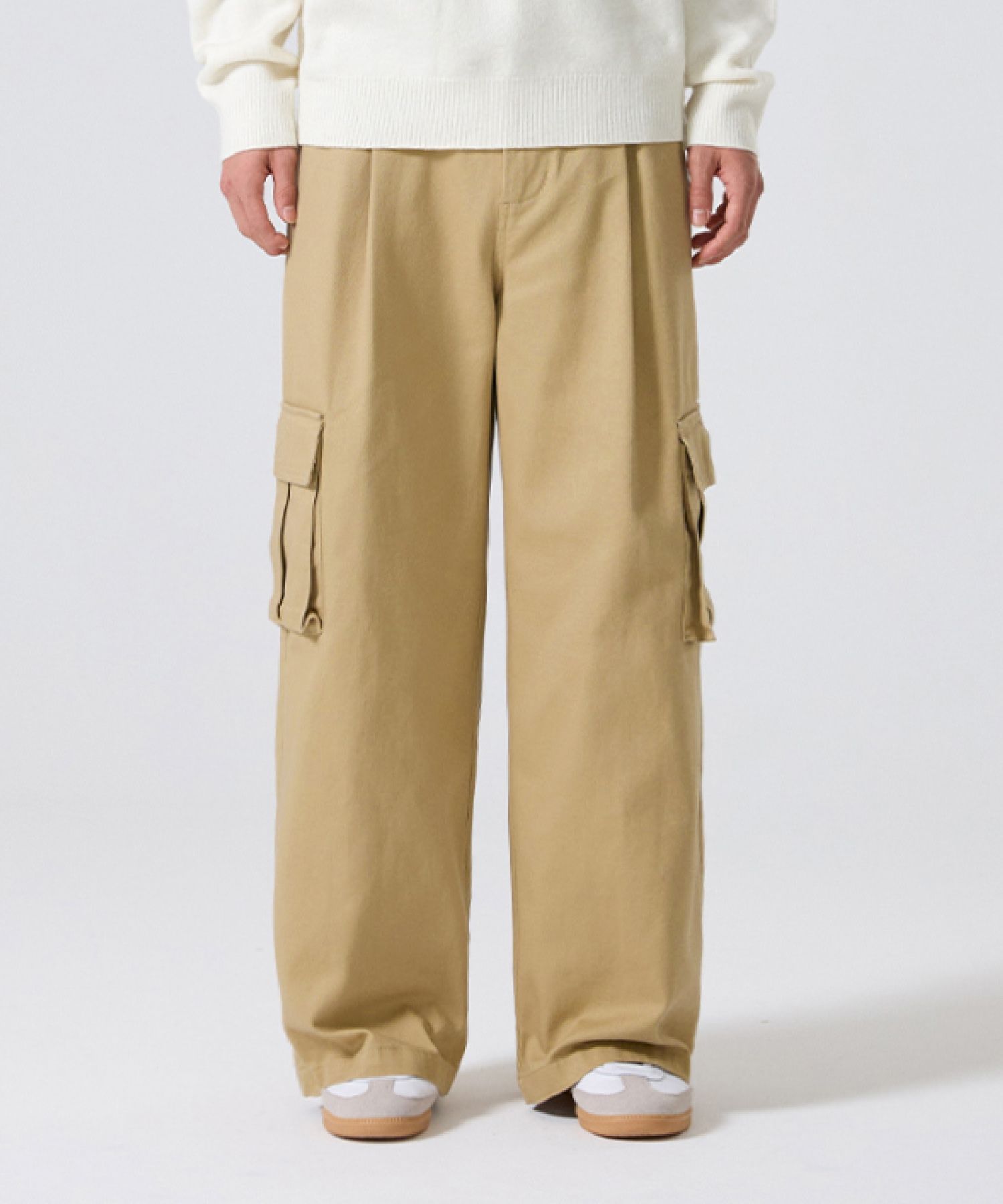【Anyone more】Boun Cargo Wide Cotton Banding Pants MUSINSA | AGOD Wide Big Pocket Cotton Cargo Banding Pants