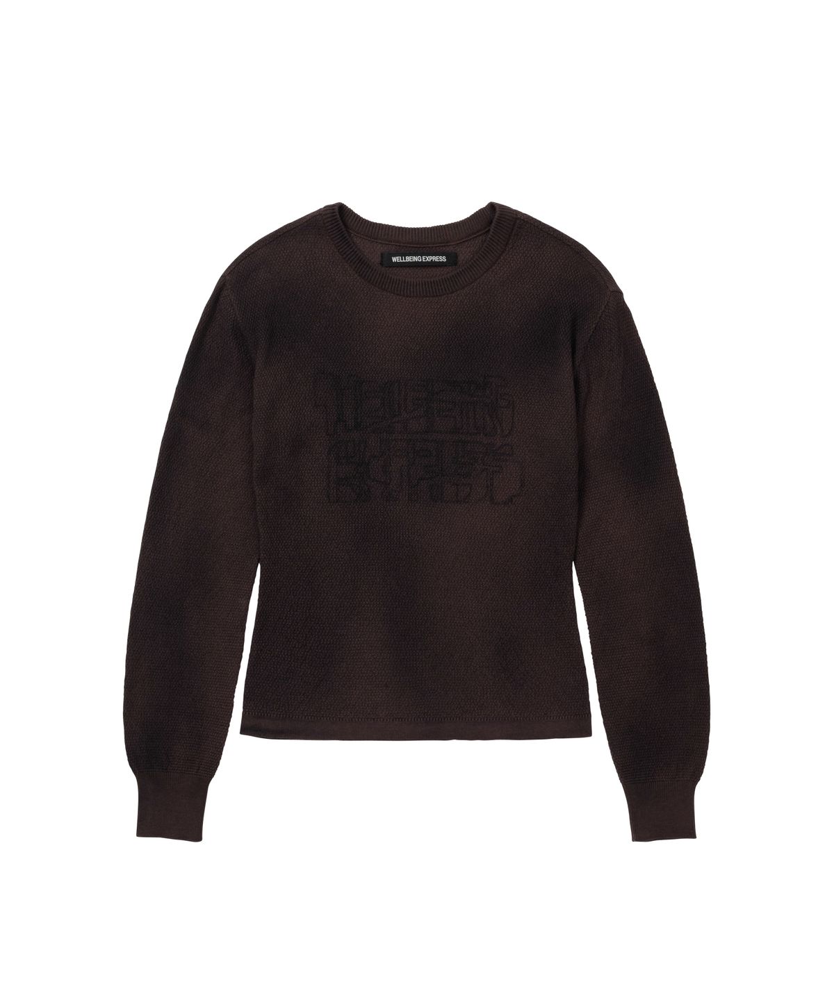 웰빙익스프레스(WELLBEING EXPRESS) Broken Logo Knit Brown