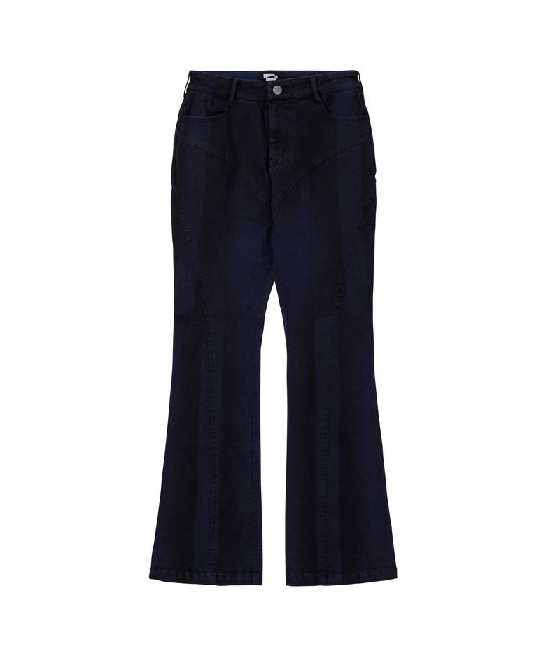 Spray Washed Line Pants Blue