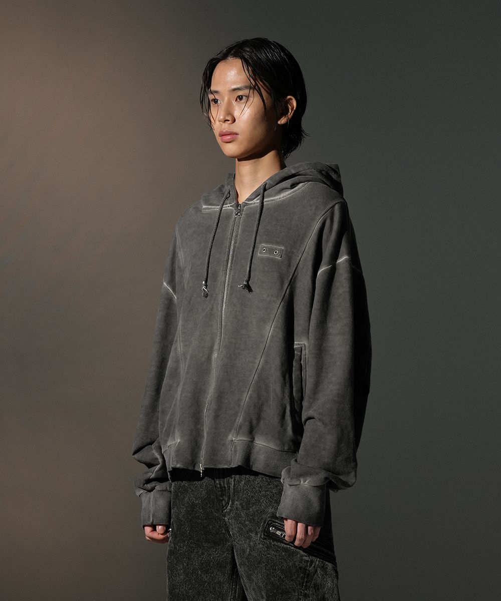 MUSINSA | GRAILZ LUNAR ZIP HOODIE [CHARCOAL]