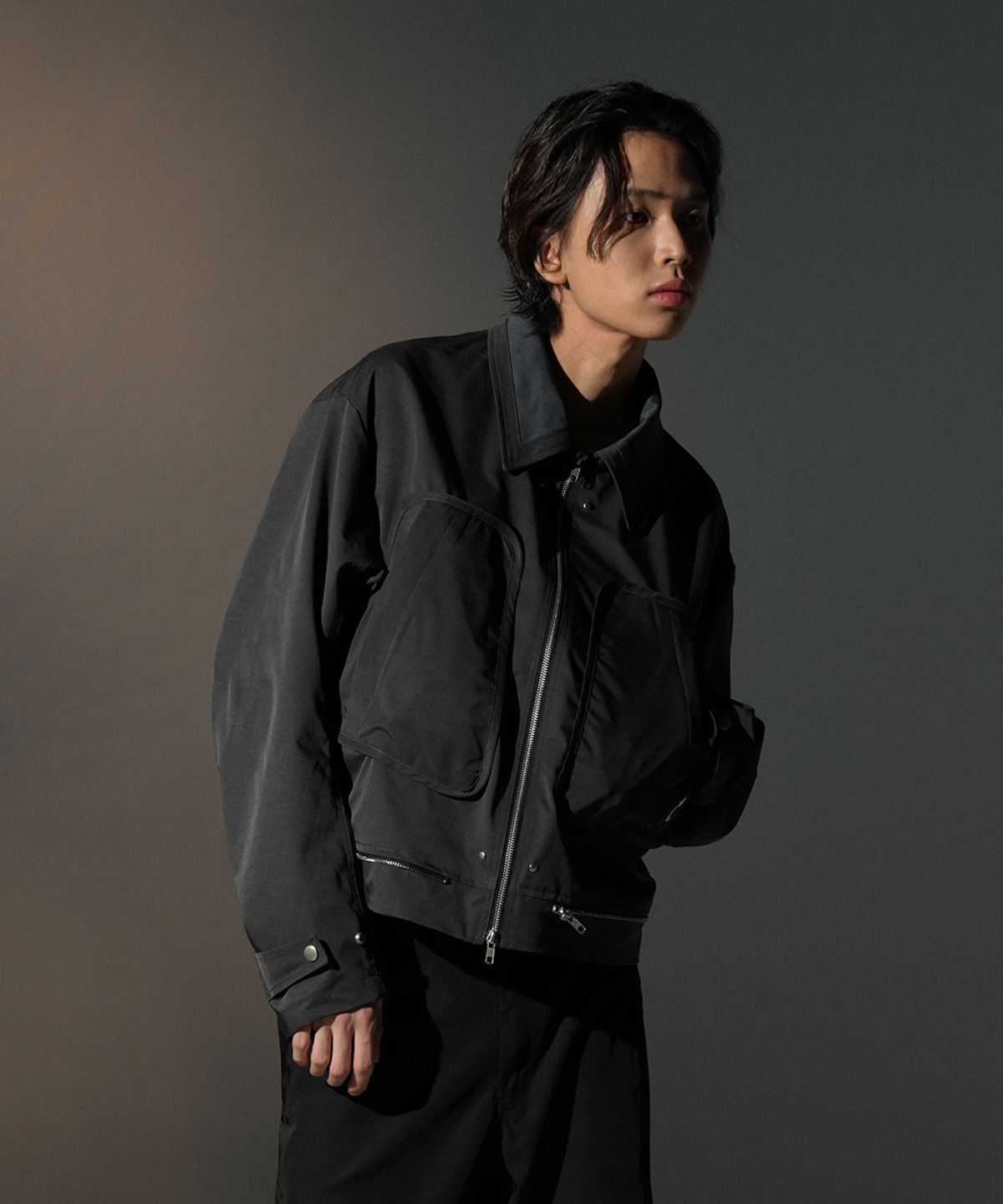 그레일즈(GRAILZ) AFV COLLAR BLOUSON [GREY]