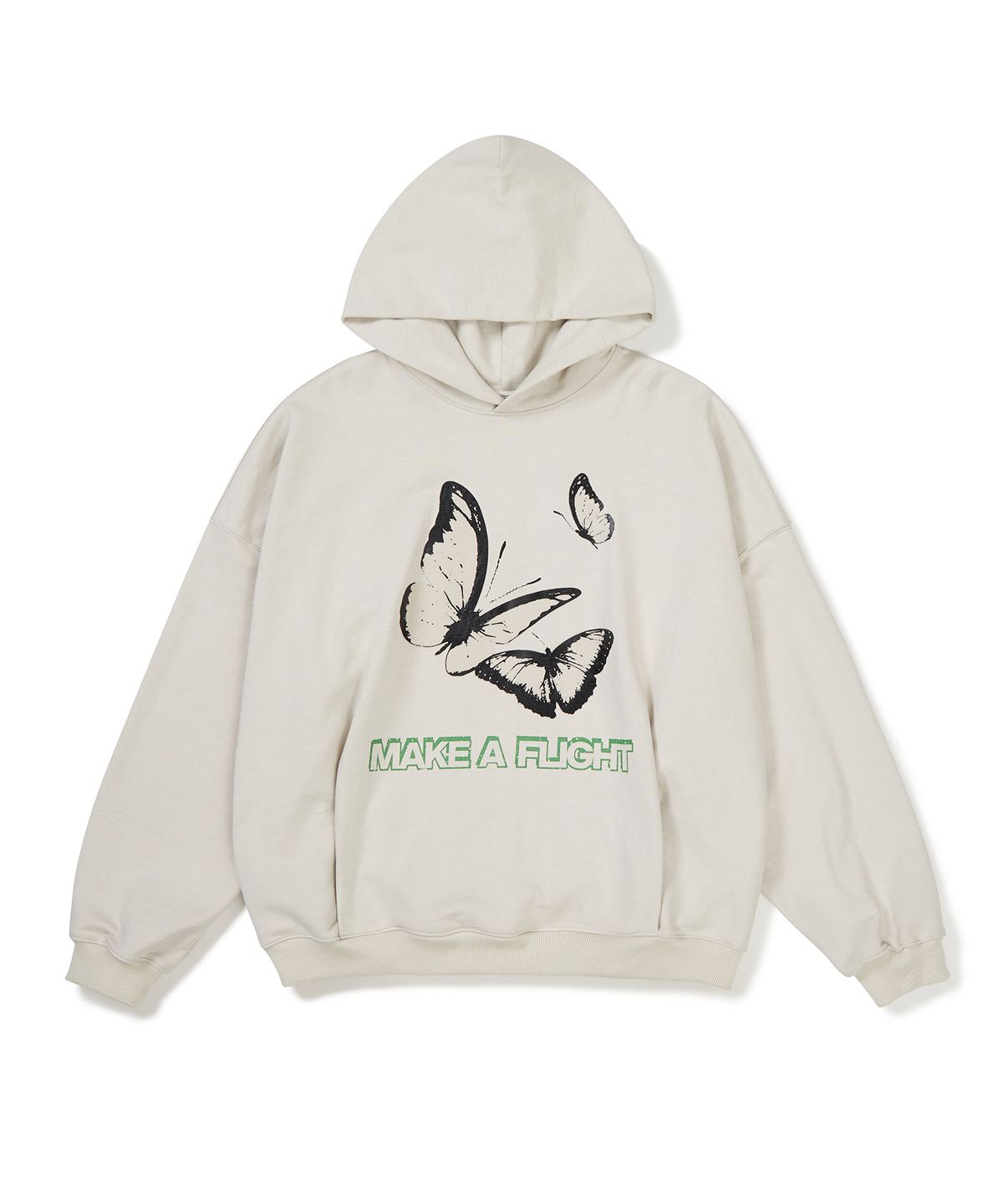 이에이(IEY) BUTTERFLY OVER HOODIE Ivory