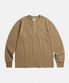 Vintage Long Sleeve Henley Shirt Camel
