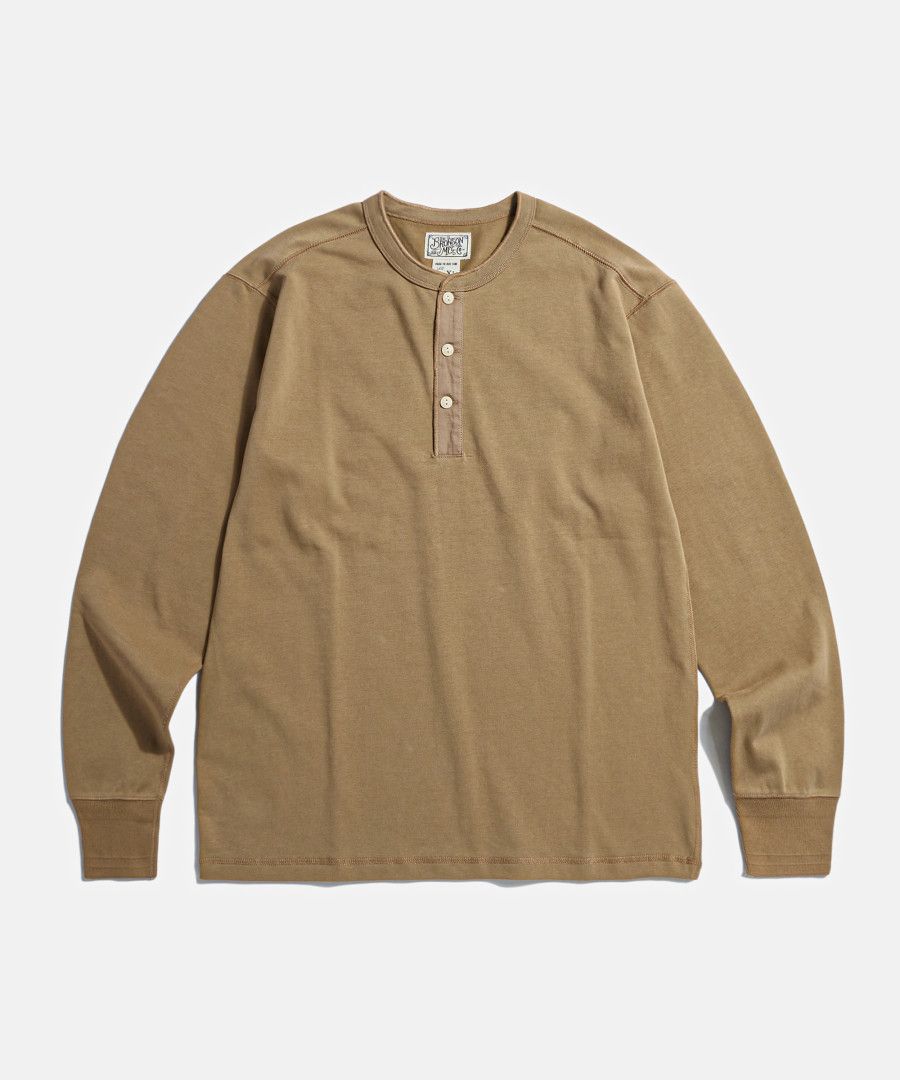 Tシャツ・カットソー bronson Vintage Long Sleeve Henley Shirt Camel B-TOP-0003-CA MUSINSA | BRONSON Vintage Long Sleeve Henley Shirt Camel