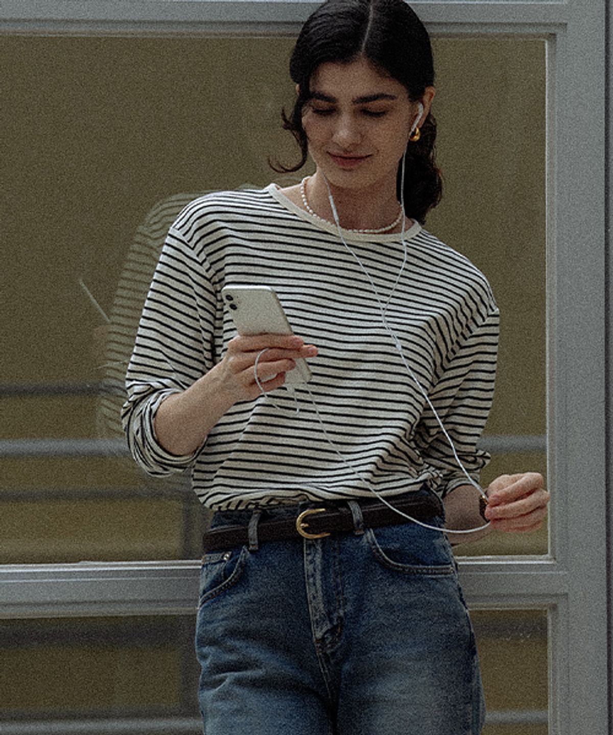 틸아이다이(TILL I DIE) Stripe soft touch T-shirt_Ivory