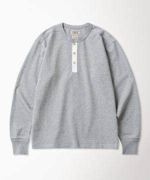 Vintage Long Sleeve Henley Shirt Grey