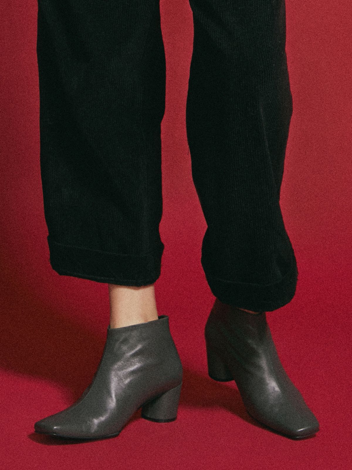 꼼므지(COMMEGEE) Basic Ankle Boots / CG1030GR