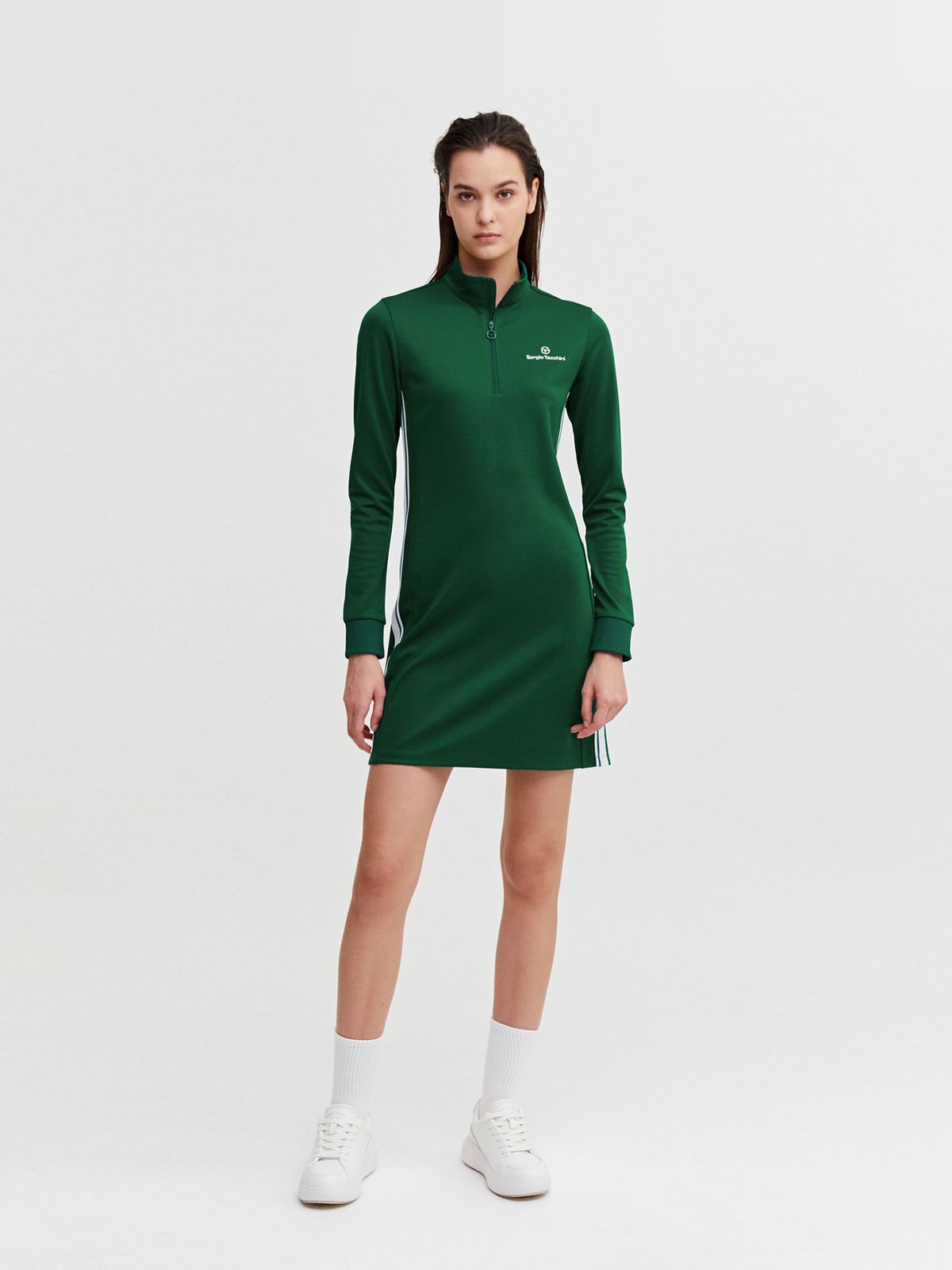 세르지오 타키니(SERGIO TACCHINI) W 고트 하프집 트랙 드레스 (Green)