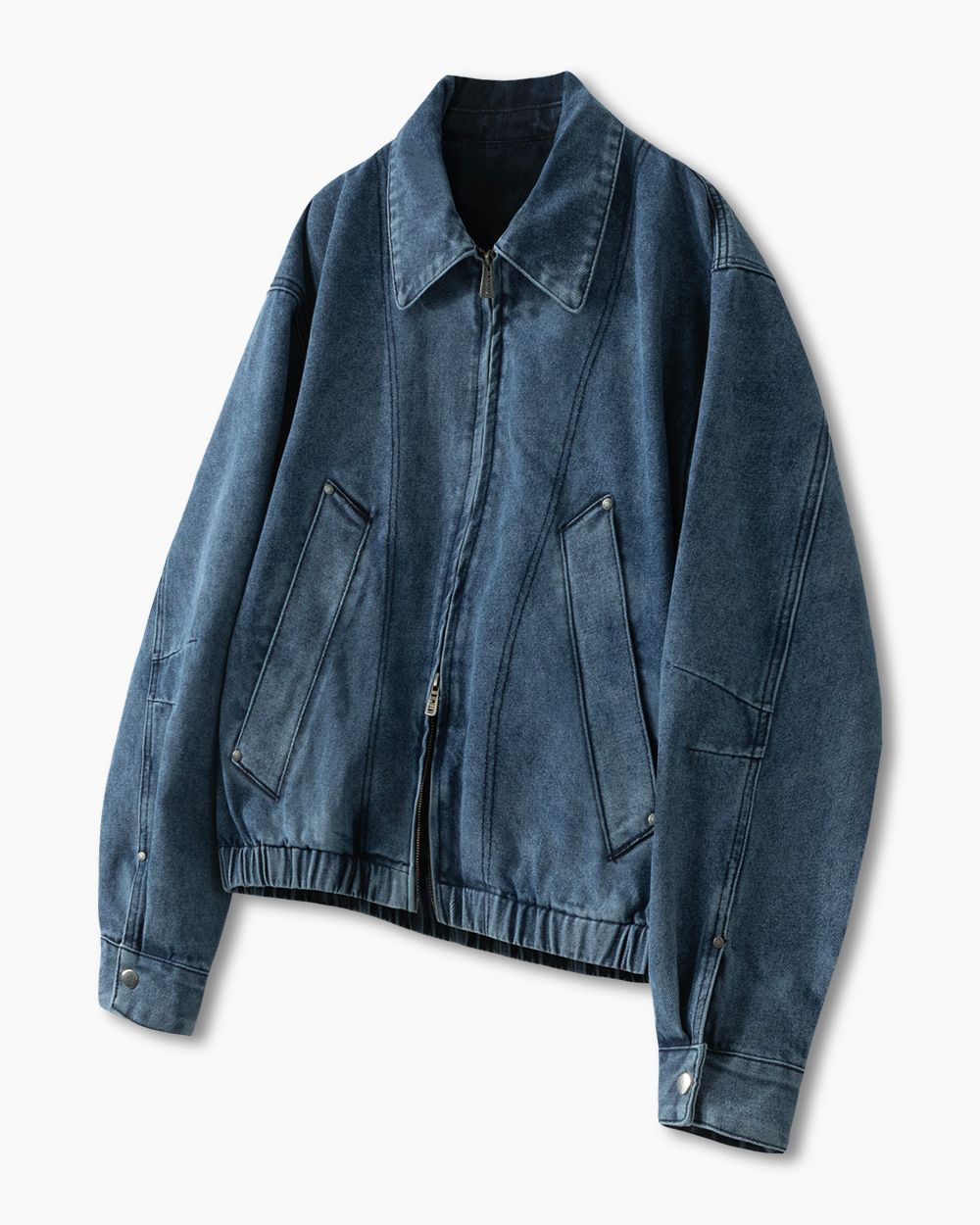 ジャケットその他 DIMITRI BLACK 2WAY Crop Denim Blouson Jacket Dust Indigo DBD MUSINSA公式 | DIMITRI BLACK 2WAY cropped denim blouson