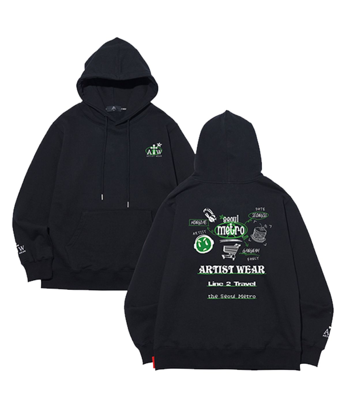 아티스트웨어(ARTISTWEAR) [ATW] 라인2플레이스 후드티
