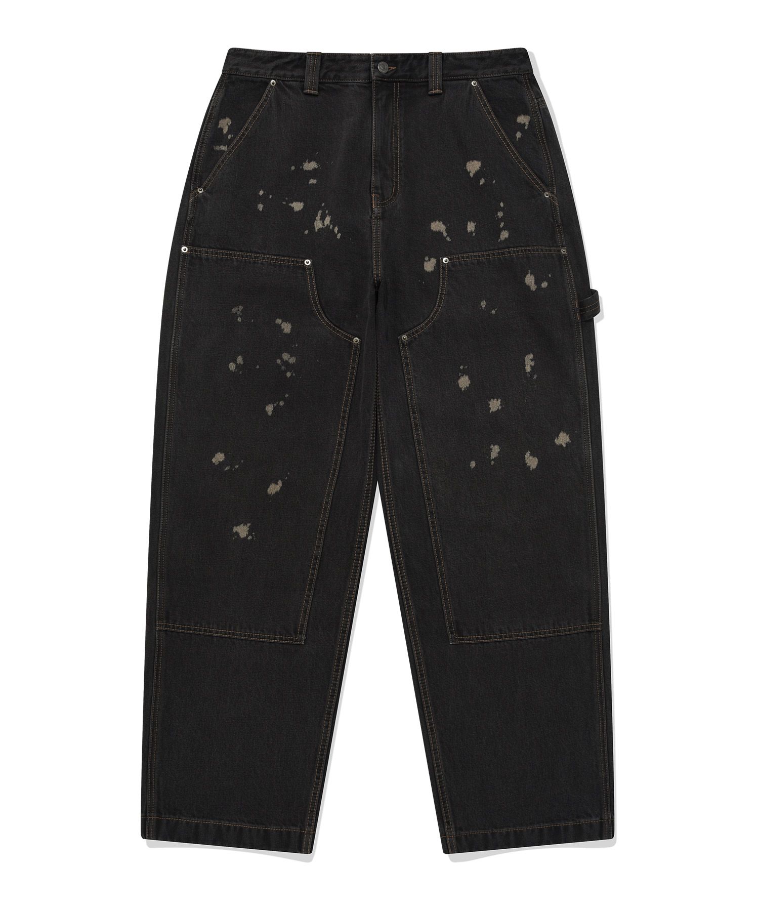 ★関税込★COVERNAT★DENIM REGULAR DOUBLE KNEE PANTS★ MUSINSA | COVERNAT Denim Wide Double Knee Pants Black