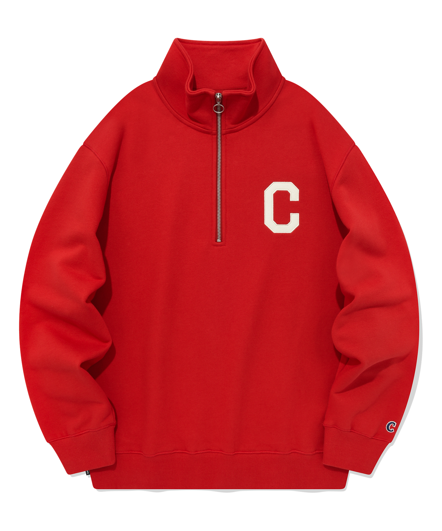 MUSINSA | COVERNAT C Logo Half Zip-up Sweatshirt Red