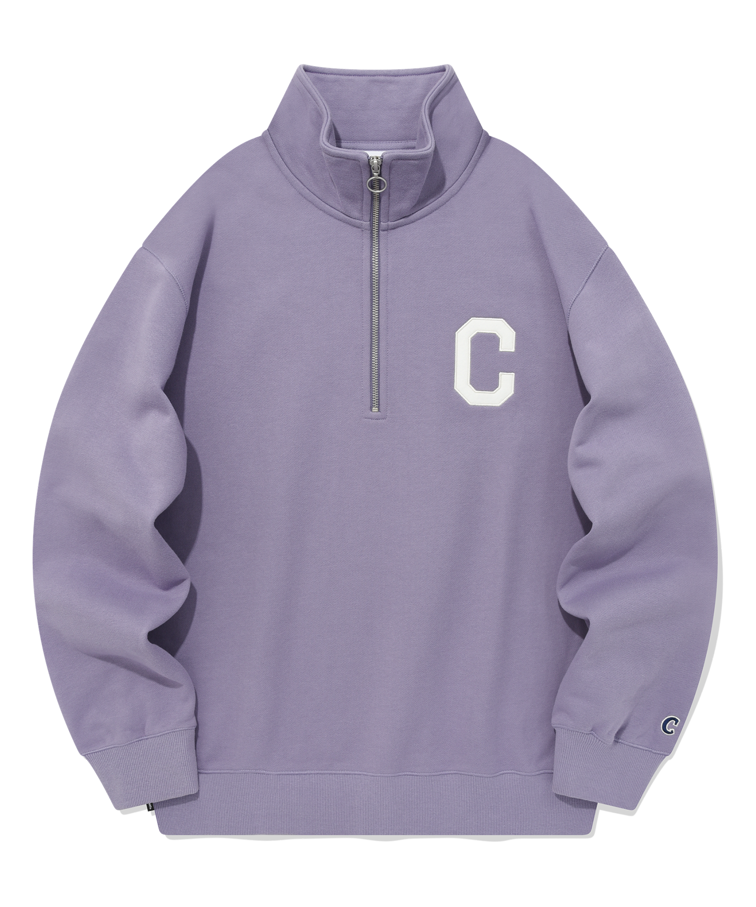 ★★COVERNAT★★ Authentic Logo Sweatshirt Lavender CO2301CR MUSINSA | COVERNAT C Logo Half Zip-up Sweatshirt Lavender