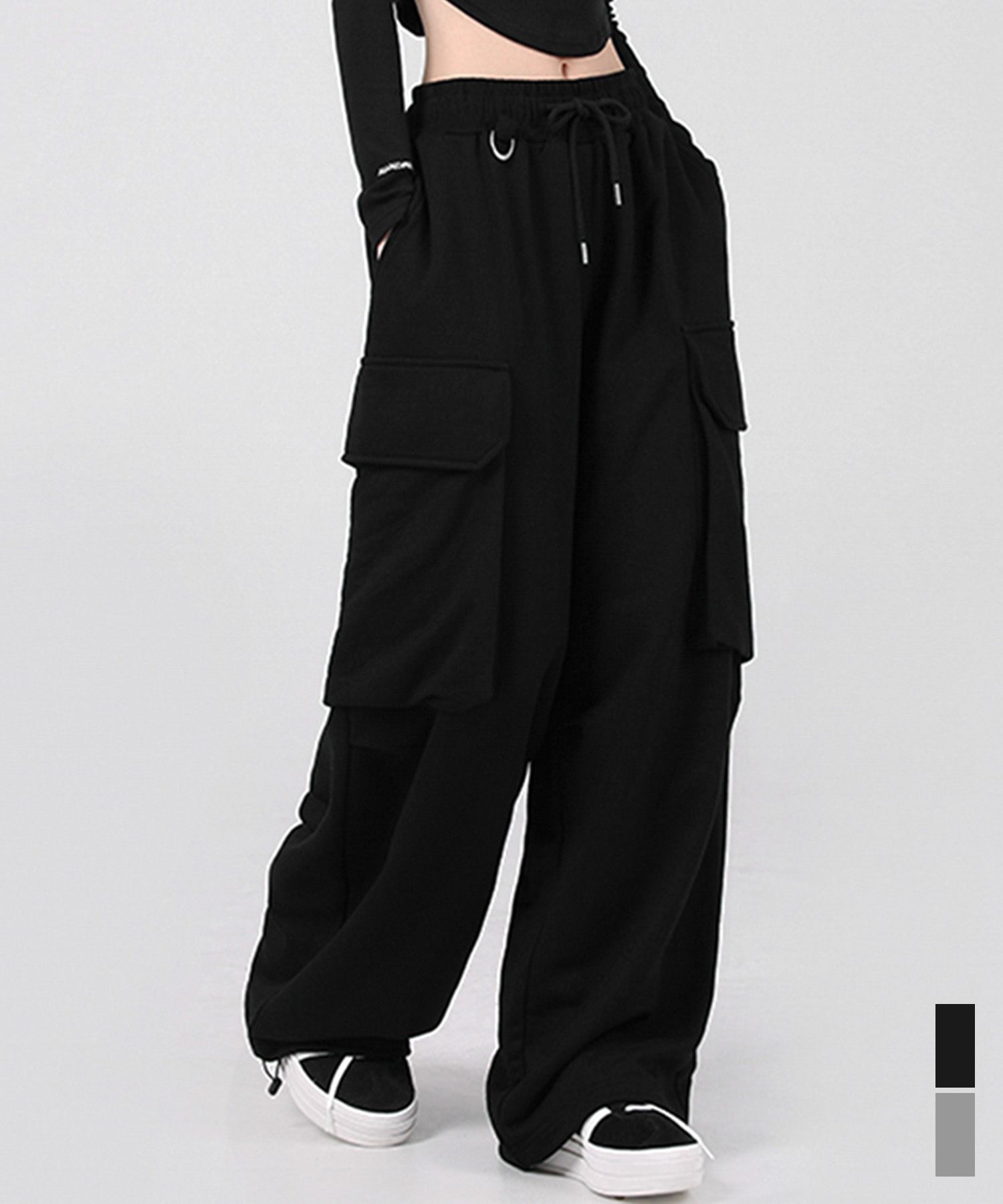 【AVANDRESS】 BIG POCKET SUPER WIDE BANDING PANTS 2色 and wander oversized cargo pants – unexpected store