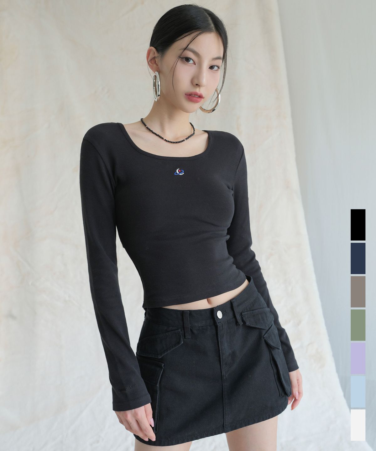 어반드레스(AVANDRESS) Linda Cut-out Long Sleeve - 7COL