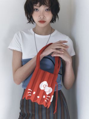 Lucky Pleats Knit S Hello Kitty Barbados Red