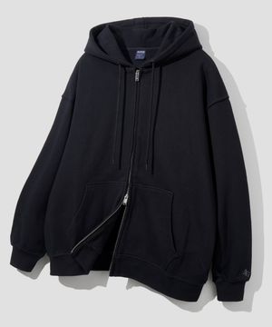 2_WAY 스웨트 후디드 집업 [블랙]