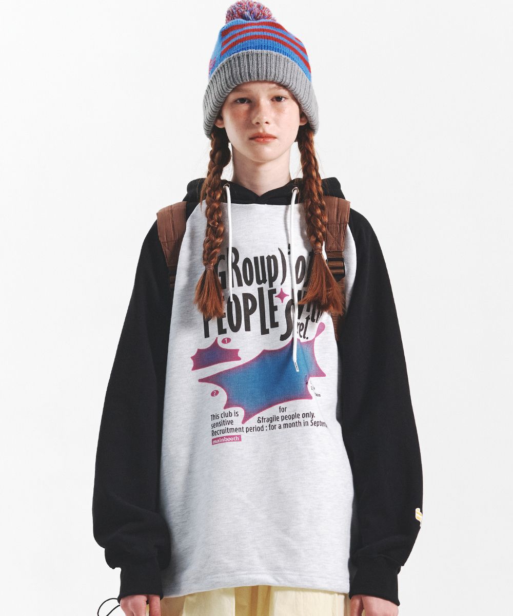 MUSINSA公式 | MAINBOOTH Glitch Hood T-shirt(BLACK)