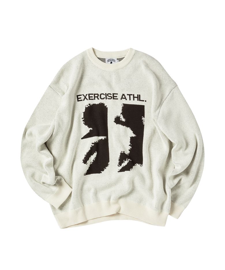 RUNNER PUZZLE PIECE JACQUARD KNIT_IVORY