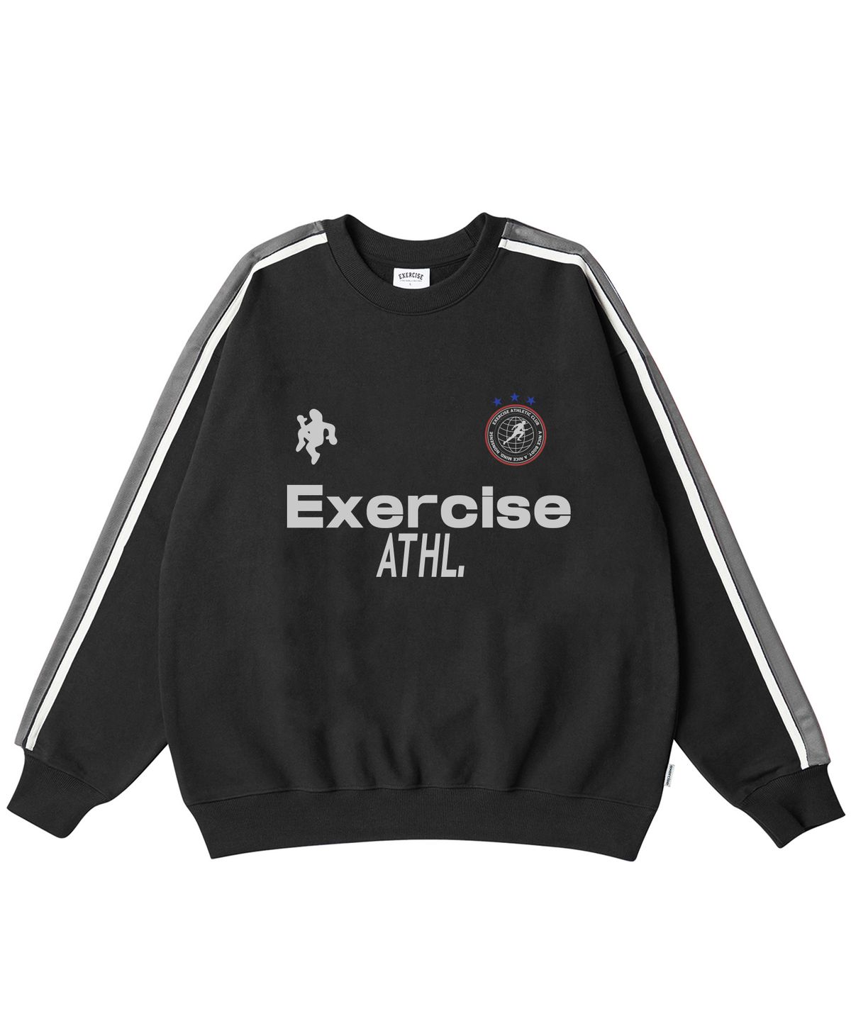 엑서사이즈(EXERCISE) E.X.R LOGO UNIFORM SWEATSHIRT_BLACK