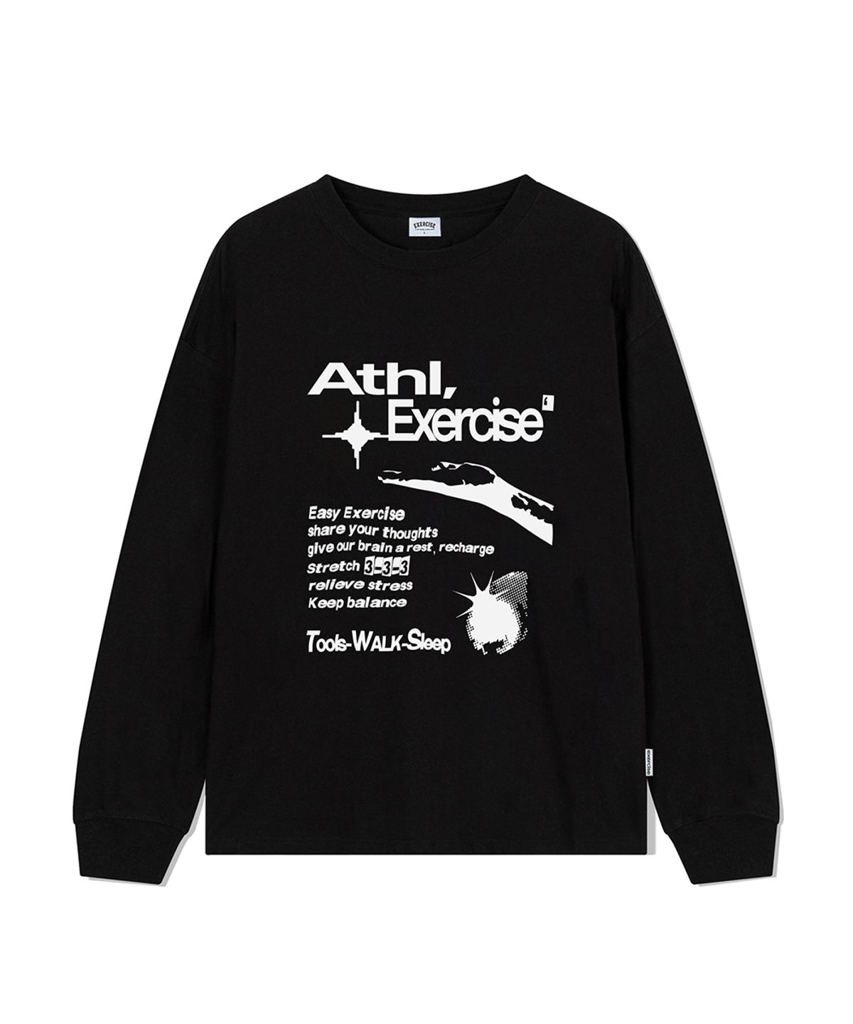 엑서사이즈(EXERCISE) ATHL. EXERCISE HAND ARCHIVE LONG SLEEVE_BLACK