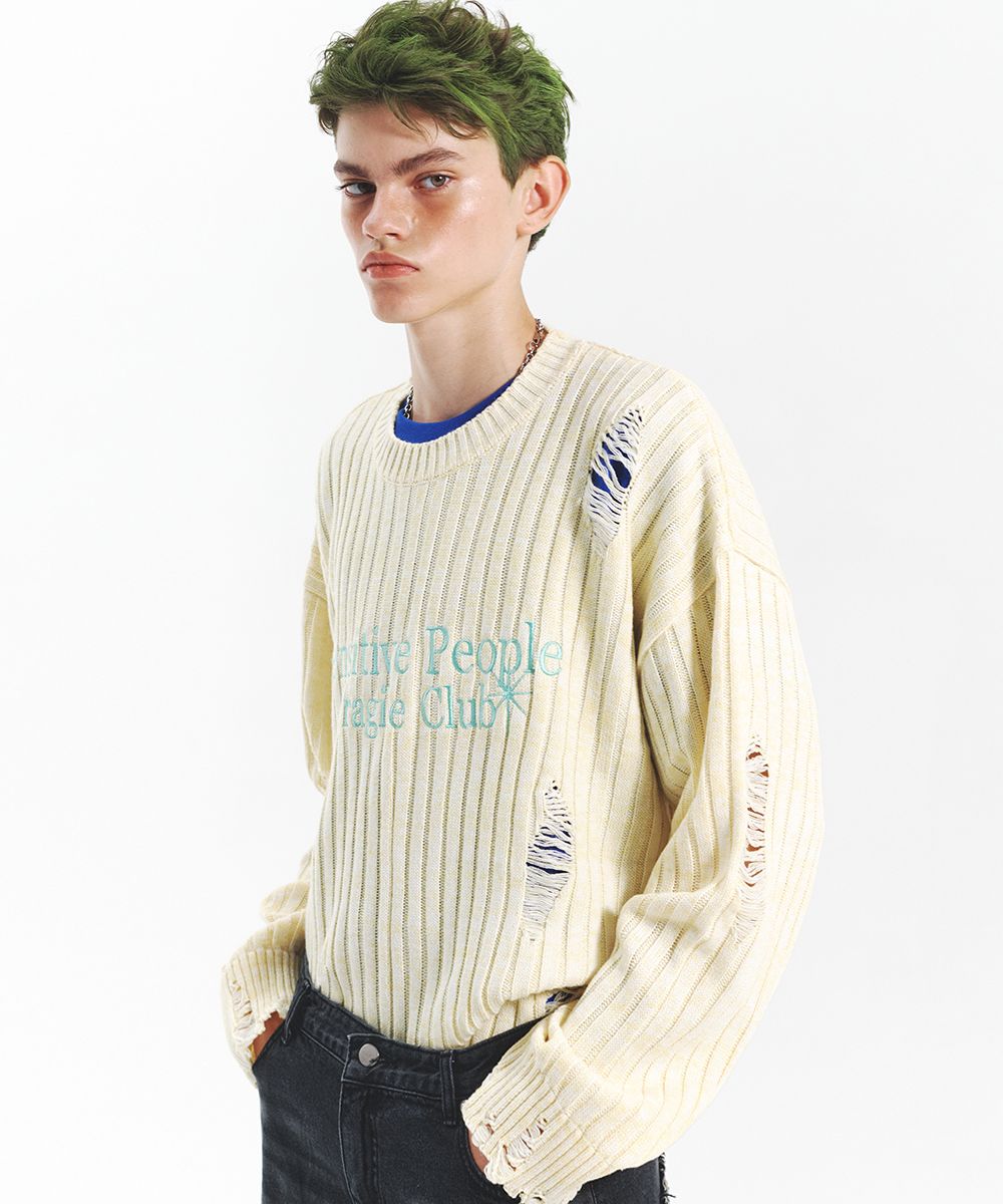 ★MAINBOOTH★Basket Oversized Punching Sweater(B.GR)★正規品 MUSINSA | MAINBOOTH Basket Oversized Punching Sweater(BLACK)