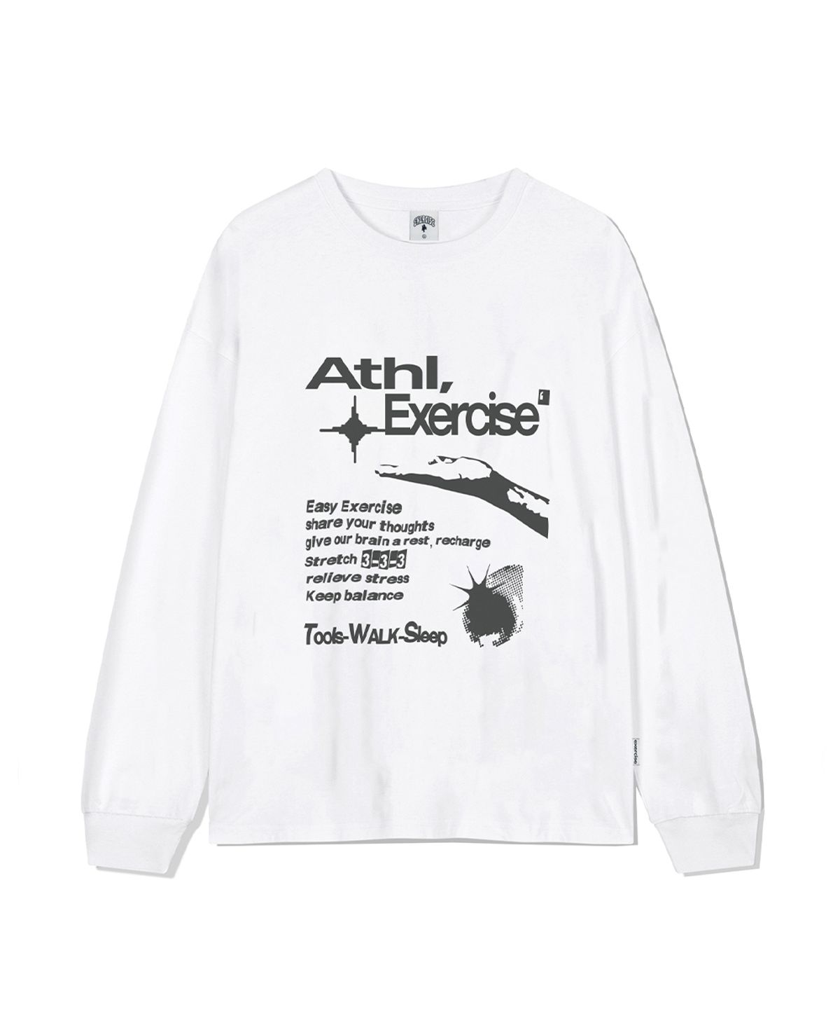 엑서사이즈(EXERCISE) ATHL. EXERCISE HAND ARCHIVE LONG SLEEVE_WHITE