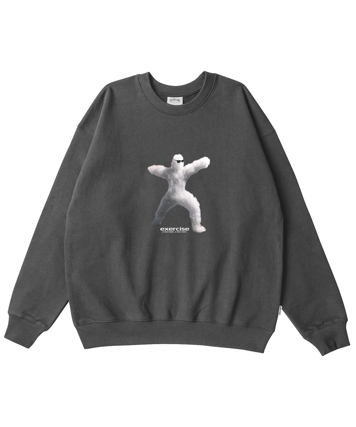 엑서사이즈(EXERCISE) ATHLETIC CLOUD SWEATSHIRT_DARK CHARCOAL