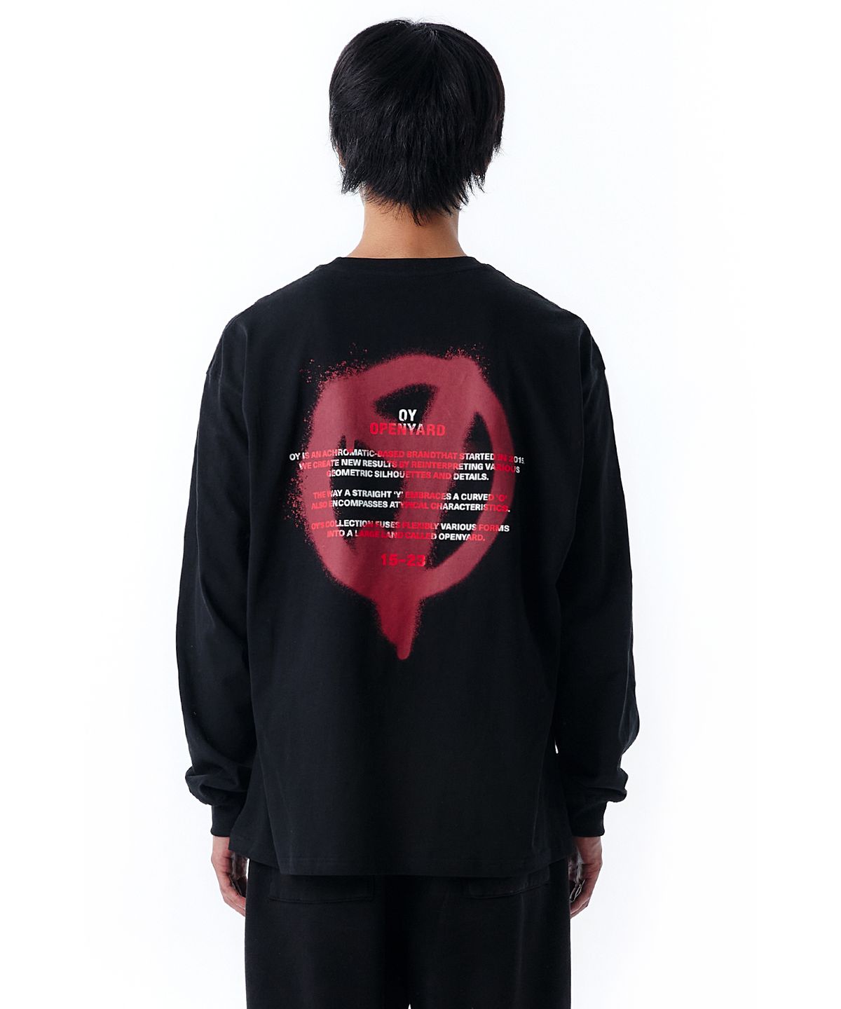 오픈야드(오와이)(OPENYARD(OY)) SPREAD LOGO LONG SLEEVE-BLACK