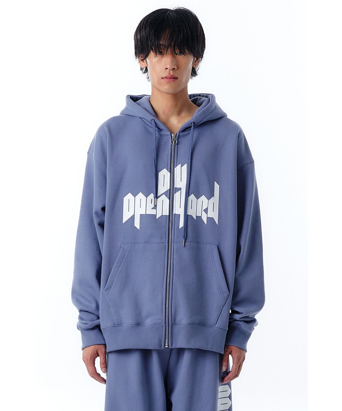 오픈야드(오와이)(OPENYARD(OY)) OPYD LOGO HOODIE ZIP UP - PAUL BLUE