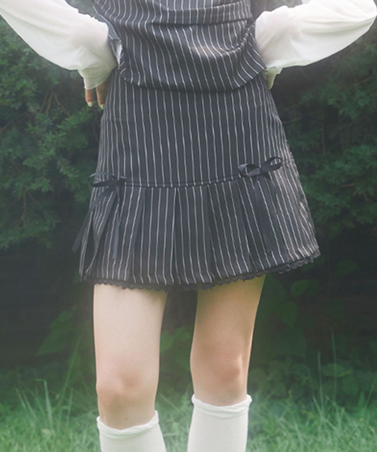 지제뮤지엄(ZIZEMUSEUM) LACE MINI SKIRT (BLACK)
