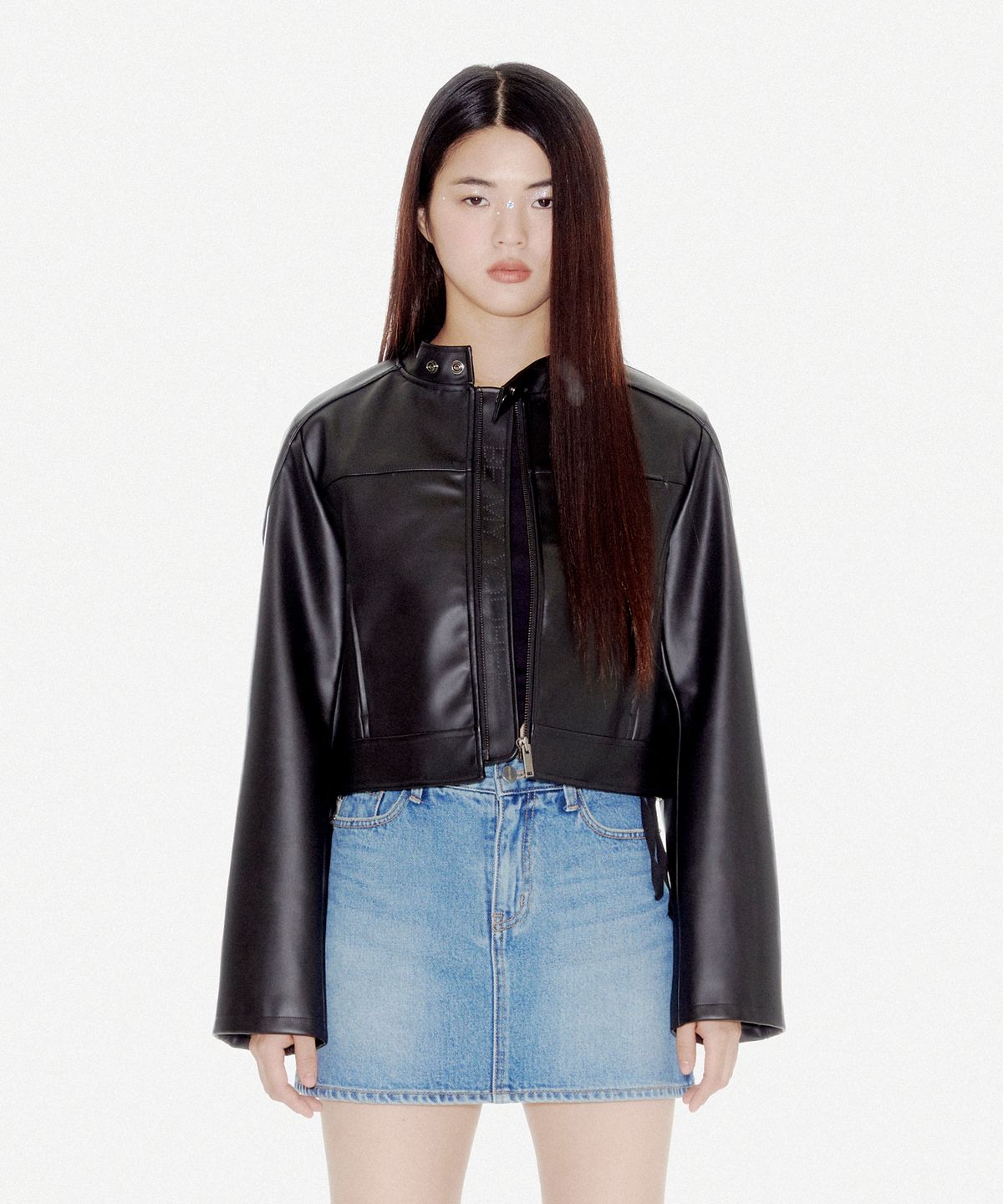 유희(YOUHEE) BE MY YOUHEE BIKER JACKET BLACK