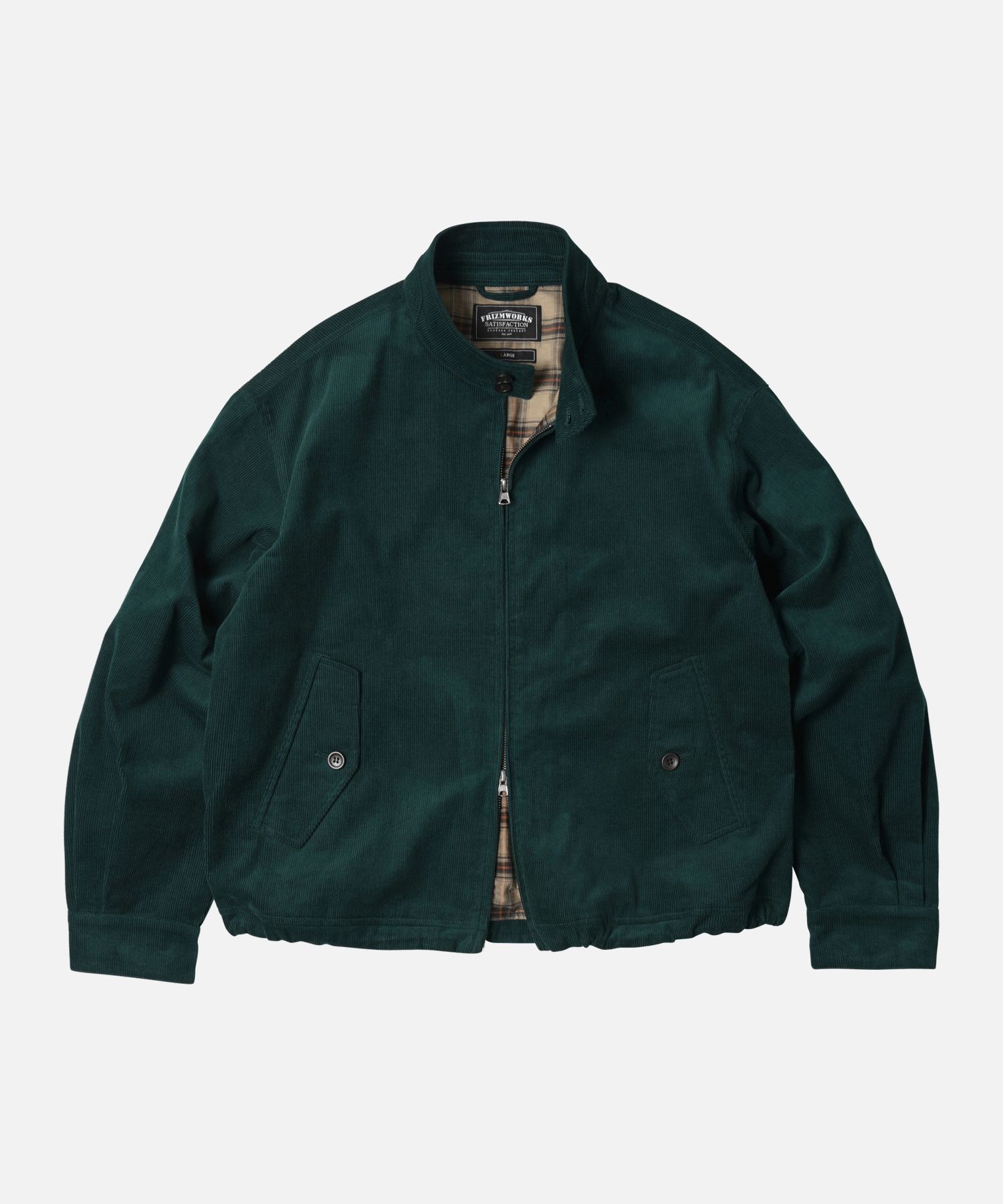 MUSINSA FRIZMWORKS CORDUROY BUDDY HARRINGTON JACKET DARK GREEN