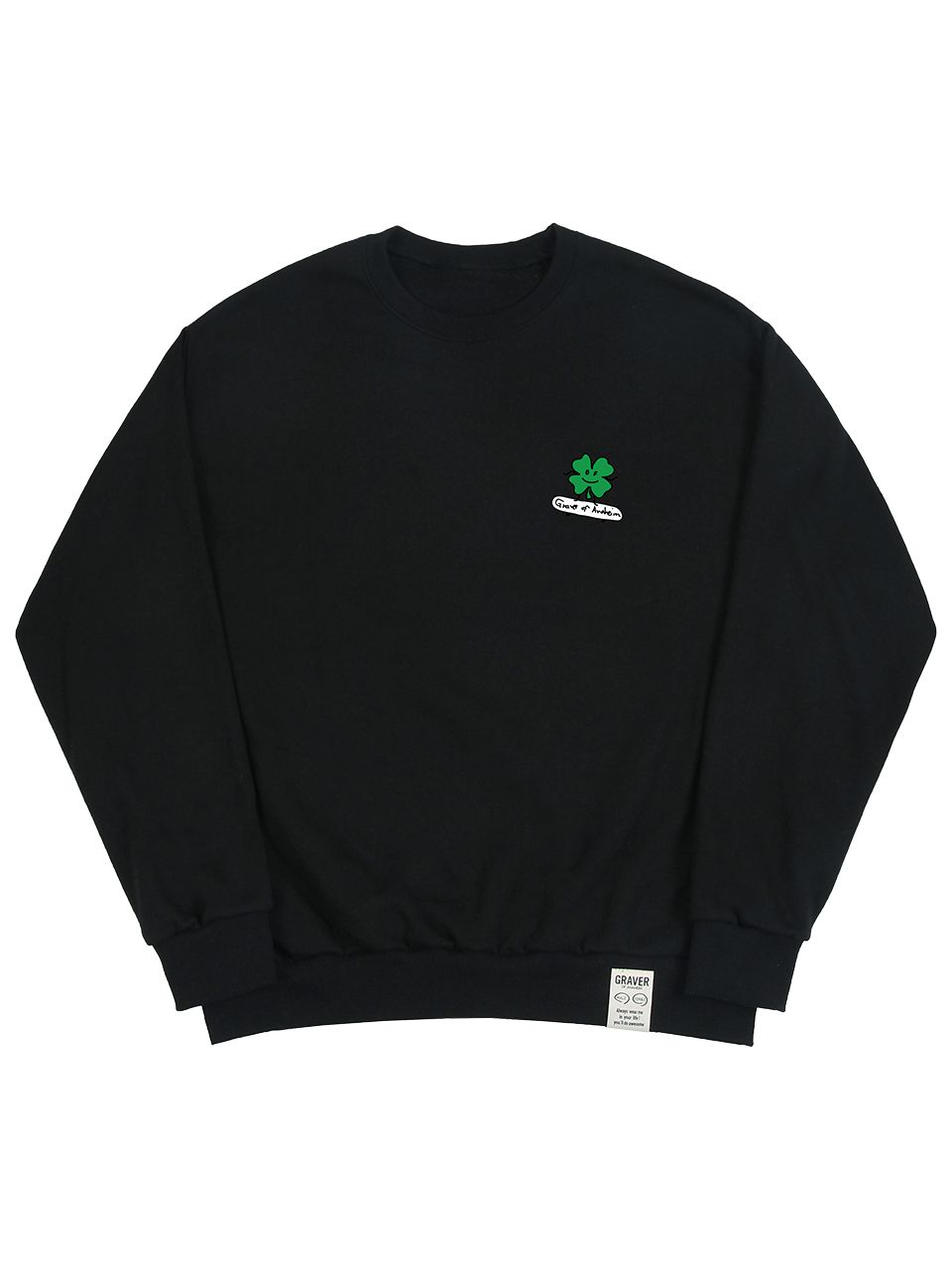 【GRAVER】23FW★ Clover Board Sweatshirt MUSINSA | GRAVER [UNISEX] Clover Board Sweatshirt_Black