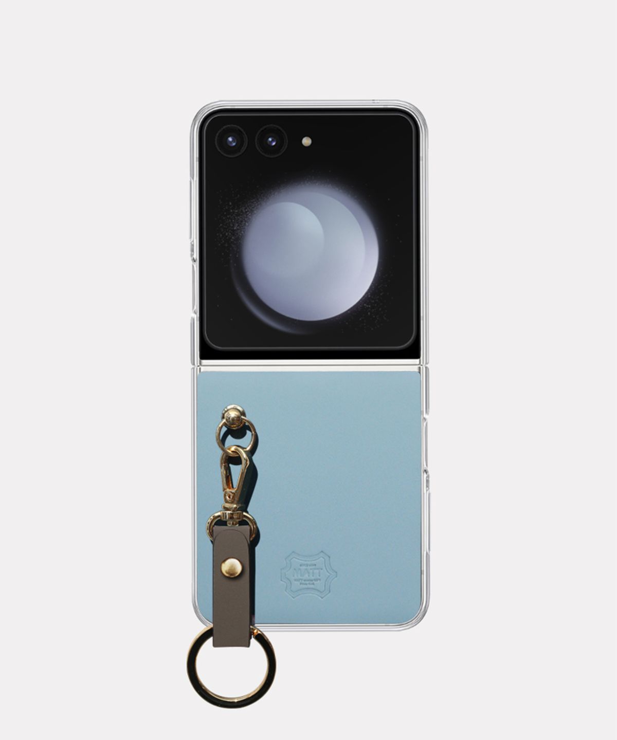 마뜨(MATT) 갤럭시Z플립 전기종 스킨 레더케이스(스카이블루)